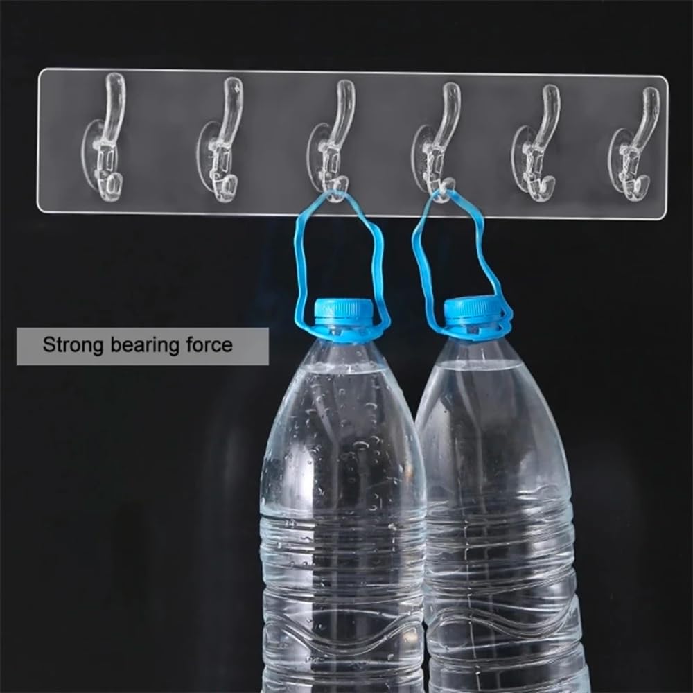 Zulaxy Photo Frame Hooks for Wall Without Drilling, 10 Pack Self Adhesive Hooks for Wall Heavy Duty Strong Nail Free for Hanging Photo Frame (Hanging Hook, Transparent) Stainless Steel