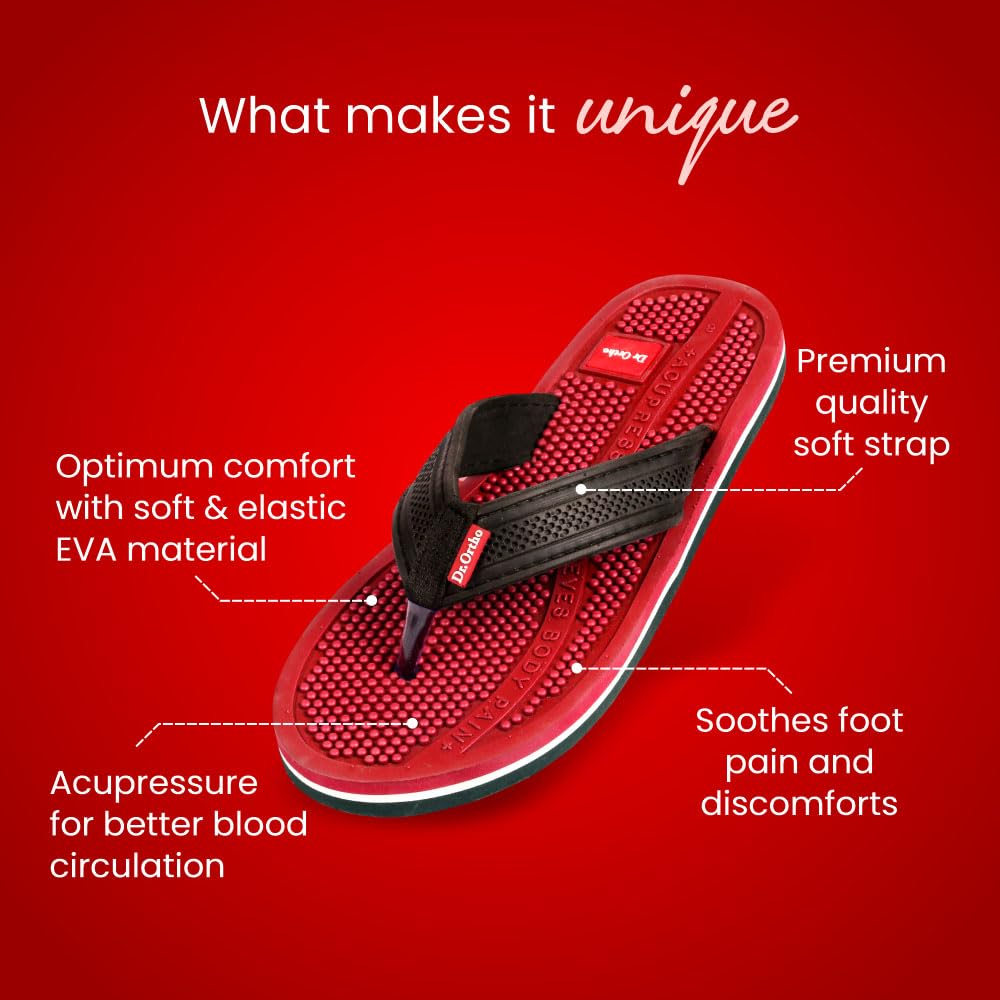 Dr.Ortho Orthopedic Slippers | Acupressure Slippers | Flip-Flops | For Men & Women's Slippers