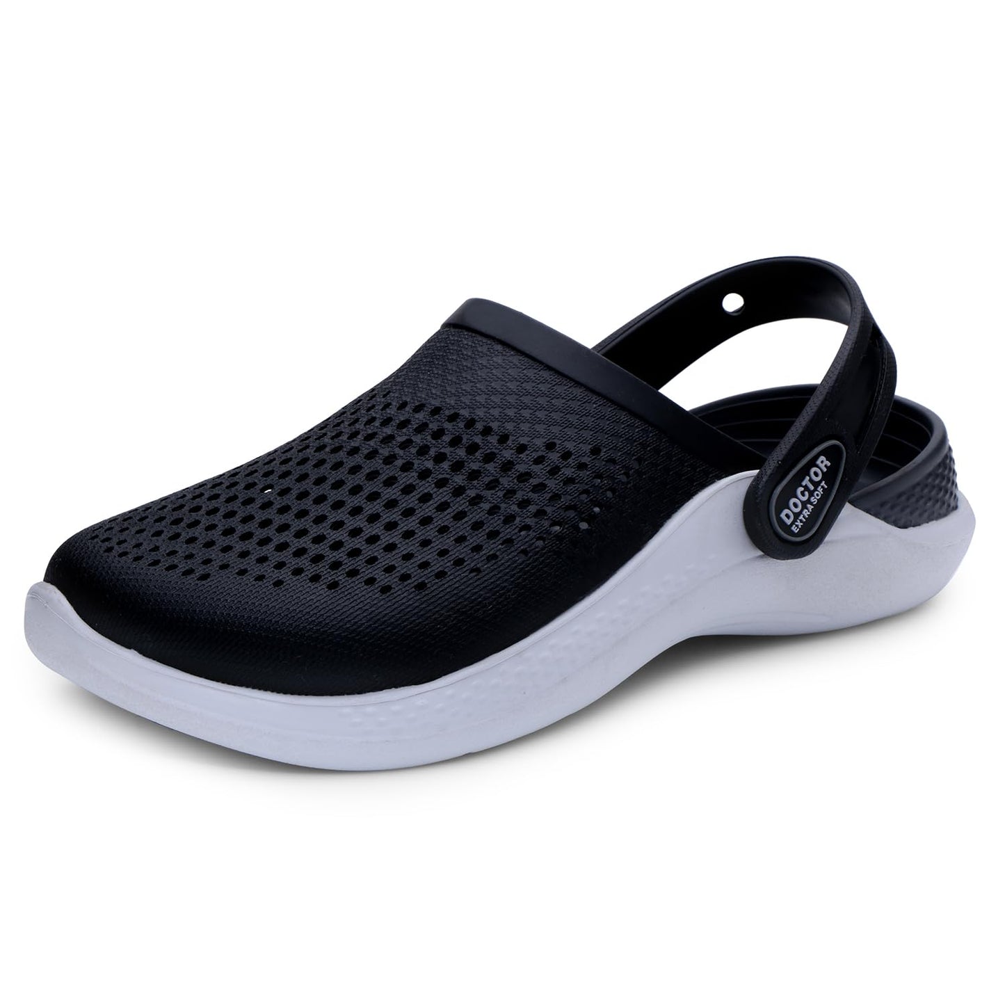 DOCTOR EXTRA SOFT Men's Classic Casual Sports Clogs/Sandals with Adjustable Back Strap for Adult | Comfortable & LightWeight| Stylish & Anti-Skid| Waterproof & Everyday Use Mules for Gents & Boys D-513
