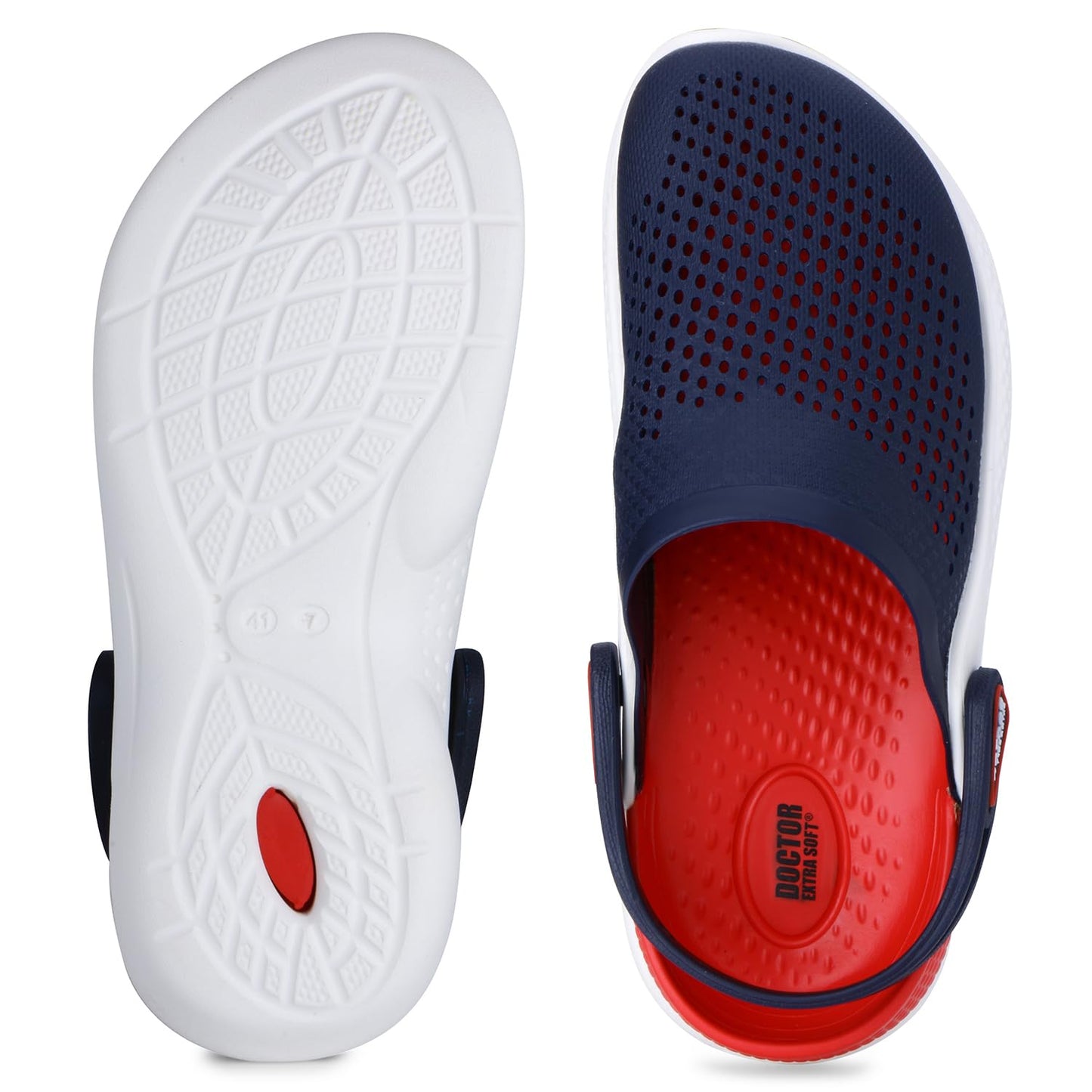 DOCTOR EXTRA SOFT Men's Classic Casual Sports Clogs/Sandals with Adjustable Back Strap for Adult | Comfortable & LightWeight| Stylish & Anti-Skid| Waterproof & Everyday Use Mules for Gents & Boys D-513