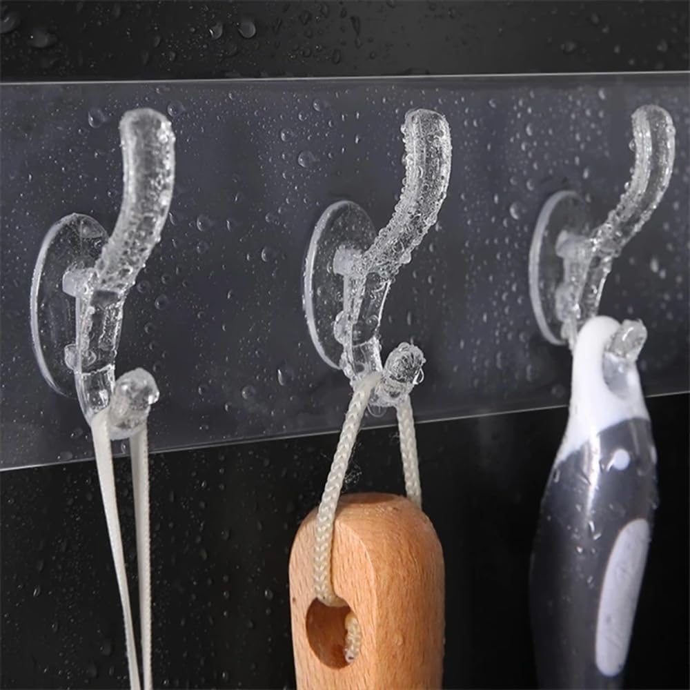 Zulaxy Photo Frame Hooks for Wall Without Drilling, 10 Pack Self Adhesive Hooks for Wall Heavy Duty Strong Nail Free for Hanging Photo Frame (Hanging Hook, Transparent) Stainless Steel