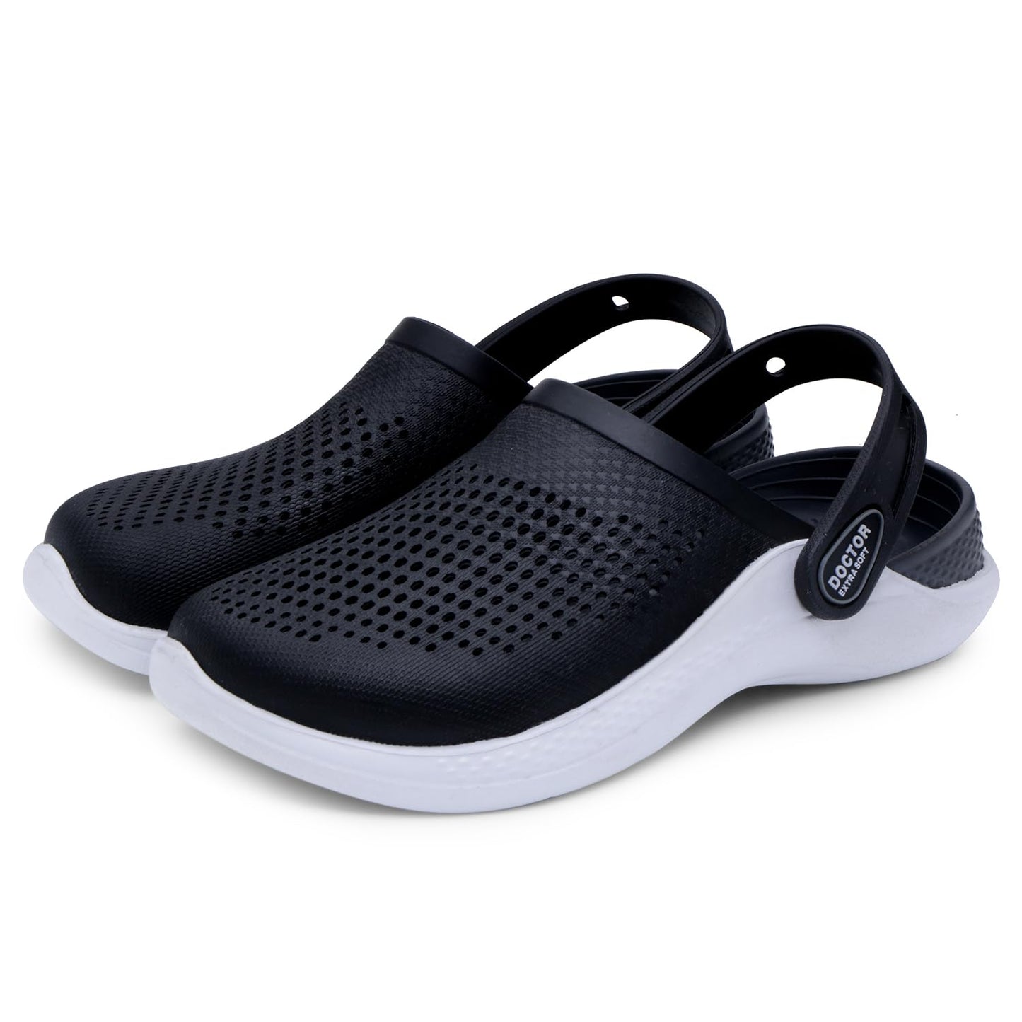 DOCTOR EXTRA SOFT Men's Classic Casual Sports Clogs/Sandals with Adjustable Back Strap for Adult | Comfortable & LightWeight| Stylish & Anti-Skid| Waterproof & Everyday Use Mules for Gents & Boys D-513