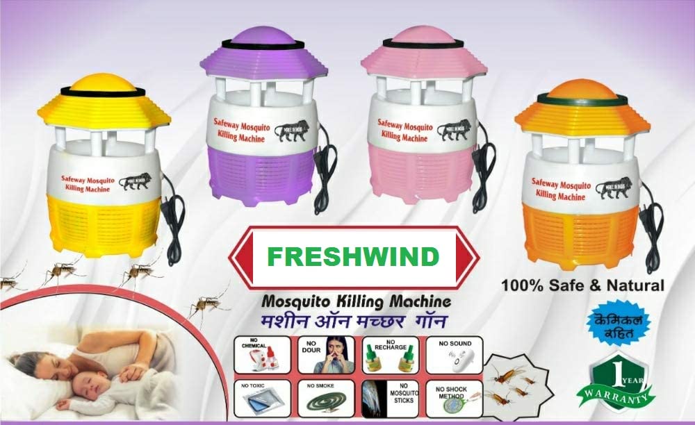 Freshwind safeway UV LED Mosquito Trap Machine Eco Friendly Electronic LED, Anti Mosquito Killer Trap Lamp, Theory Screen Protector Home and Outdoor Insect Killer Machine - Multicolour