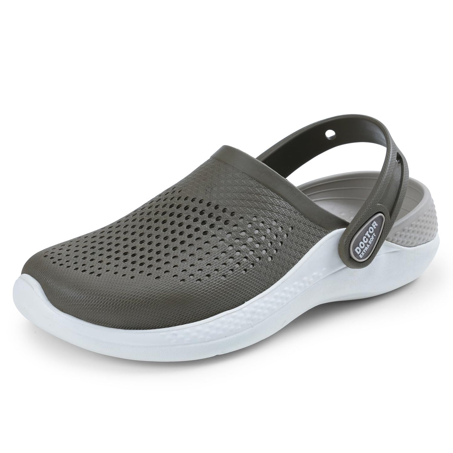 DOCTOR EXTRA SOFT Men's Classic Casual Sports Clogs/Sandals with Adjustable Back Strap for Adult | Comfortable & LightWeight| Stylish & Anti-Skid| Waterproof & Everyday Use Mules for Gents & Boys D-513