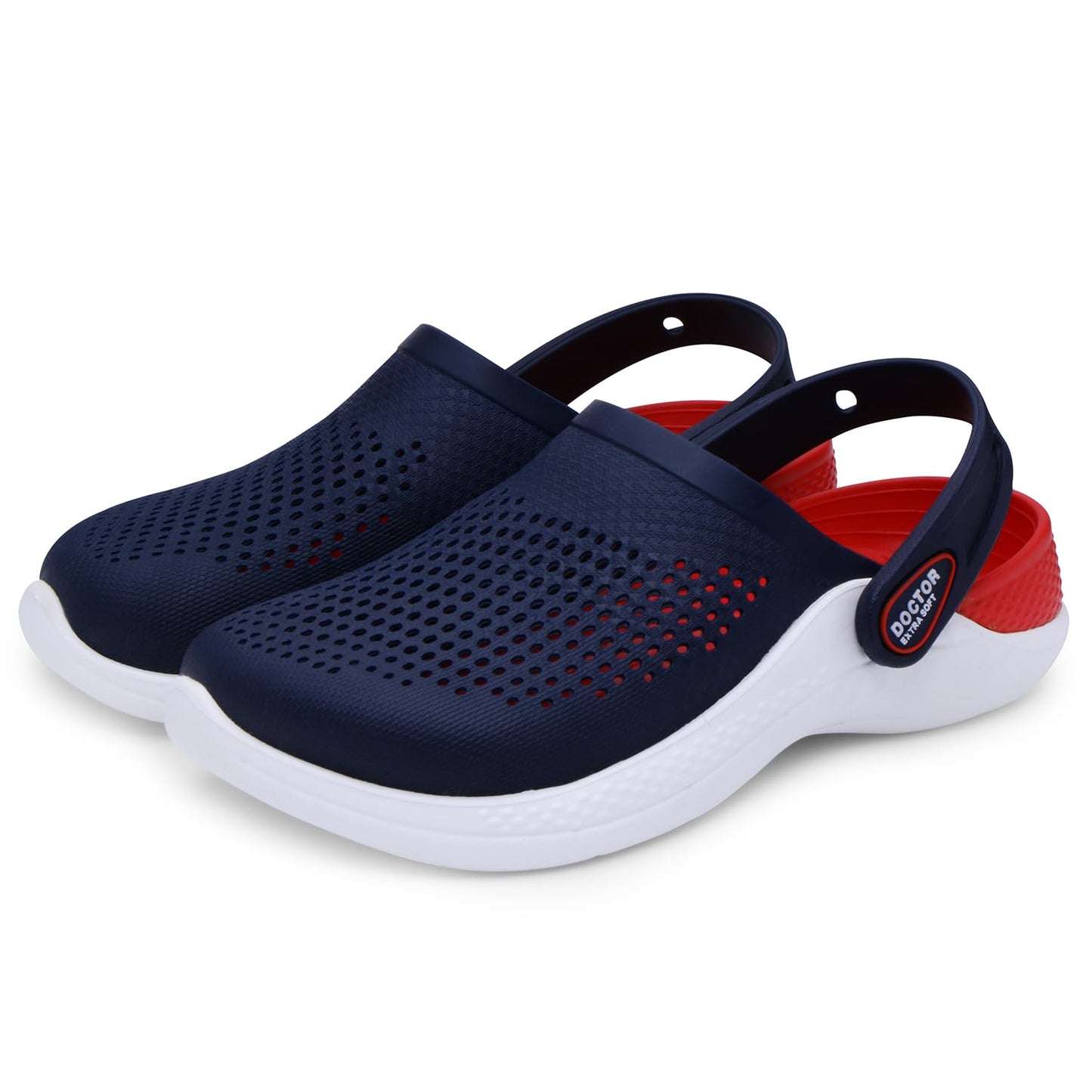 DOCTOR EXTRA SOFT Men's Classic Casual Sports Clogs/Sandals with Adjustable Back Strap for Adult | Comfortable & LightWeight| Stylish & Anti-Skid| Waterproof & Everyday Use Mules for Gents & Boys D-513