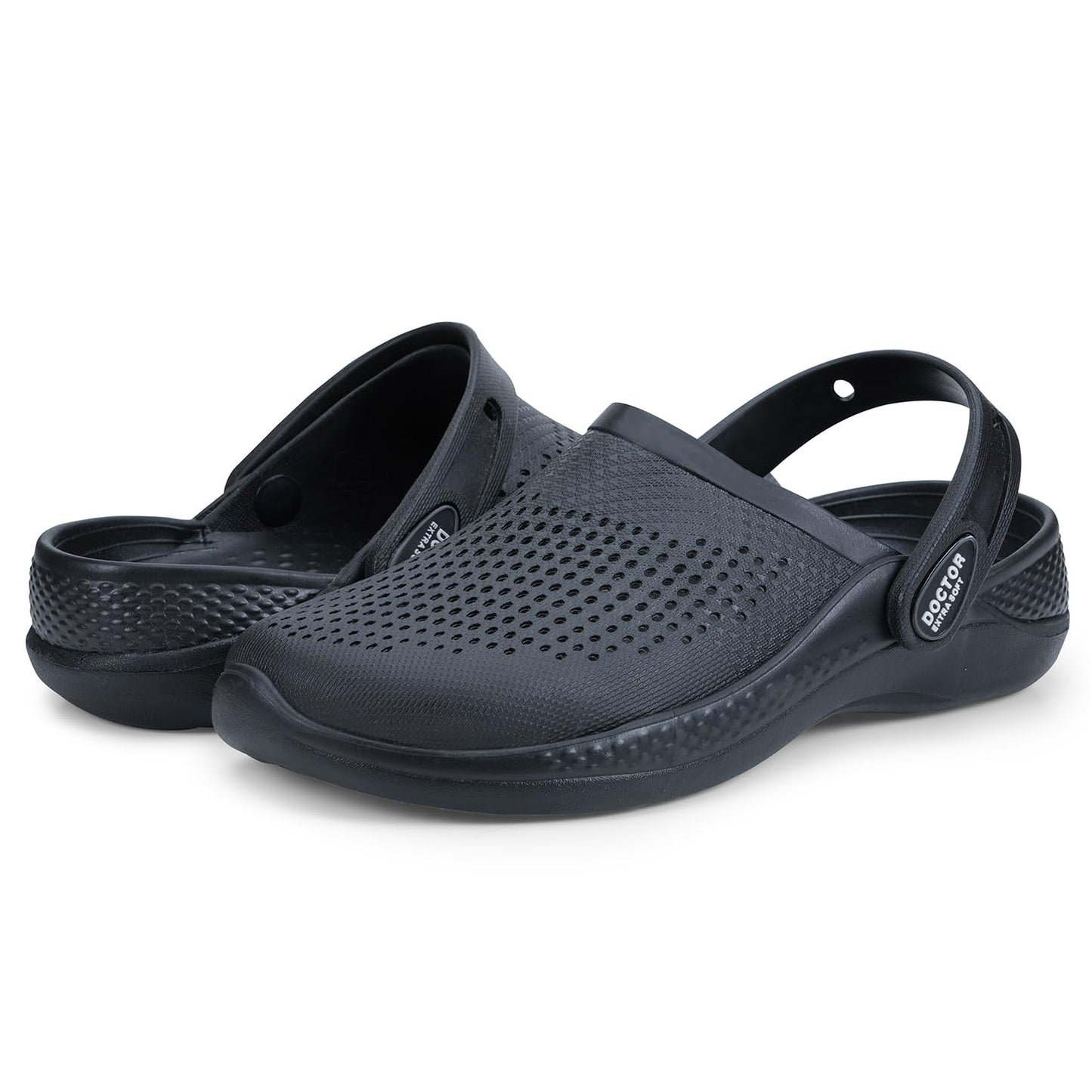 DOCTOR EXTRA SOFT Men's Classic Casual Sports Clogs/Sandals with Adjustable Back Strap for Adult | Comfortable & LightWeight| Stylish & Anti-Skid| Waterproof & Everyday Use Mules for Gents & Boys D-513