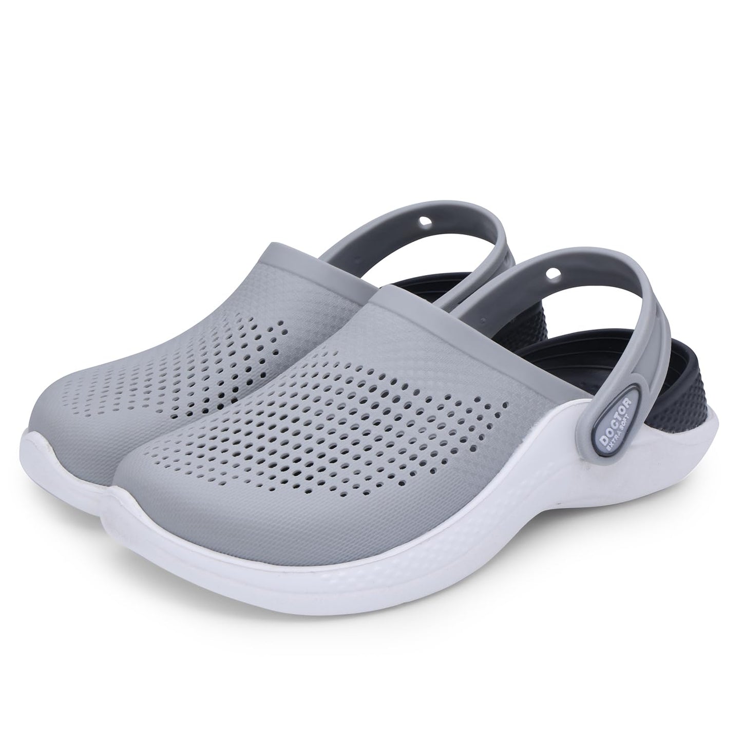 DOCTOR EXTRA SOFT Men's Classic Casual Sports Clogs/Sandals with Adjustable Back Strap for Adult | Comfortable & LightWeight| Stylish & Anti-Skid| Waterproof & Everyday Use Mules for Gents & Boys D-513