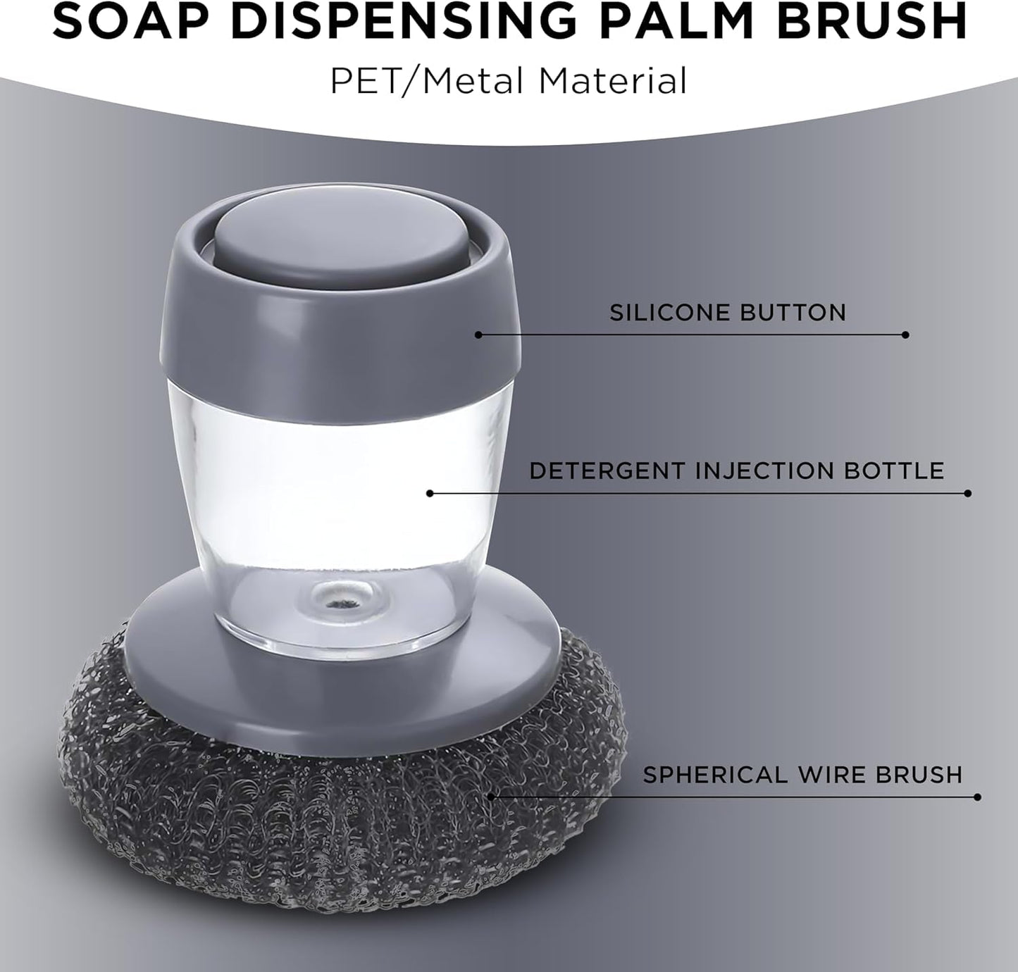 Natural Bristle Soap Palm Brush, Durable, for Effective Cleaning, Exfoliation, Kitchen, Household, Body Use