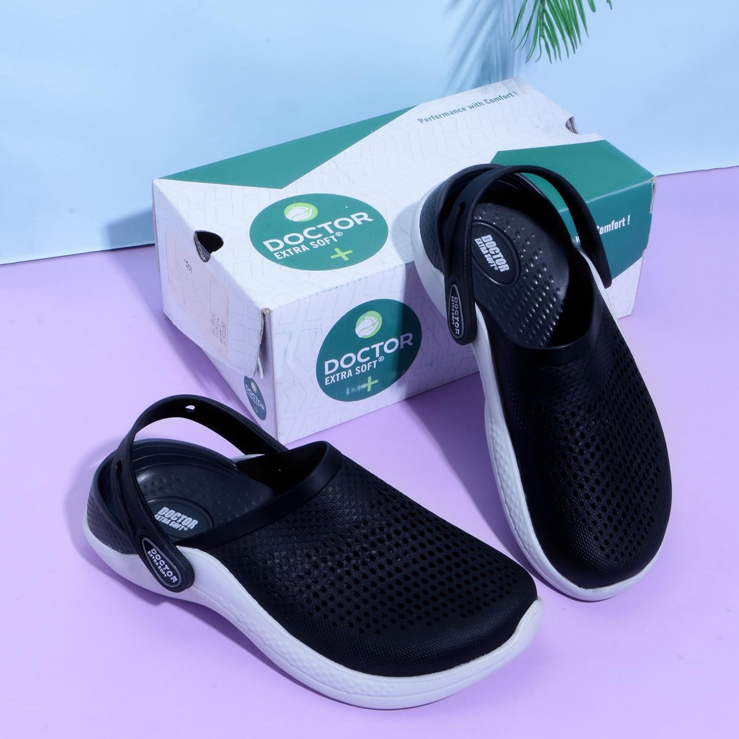 DOCTOR EXTRA SOFT Men's Classic Casual Sports Clogs/Sandals with Adjustable Back Strap for Adult | Comfortable & LightWeight| Stylish & Anti-Skid| Waterproof & Everyday Use Mules for Gents & Boys D-513