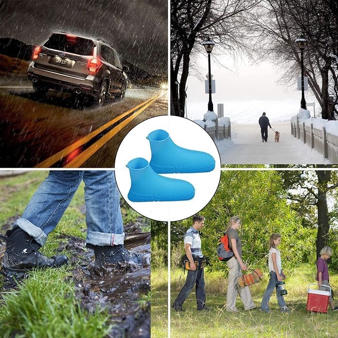 PROXISM Waterproof Shoe Covers Reusable Silicone Cover Shoes Rain Boots for Men, Women, Kids |Overshoes Protectors for Kitchen, Indoor, OutdoorO