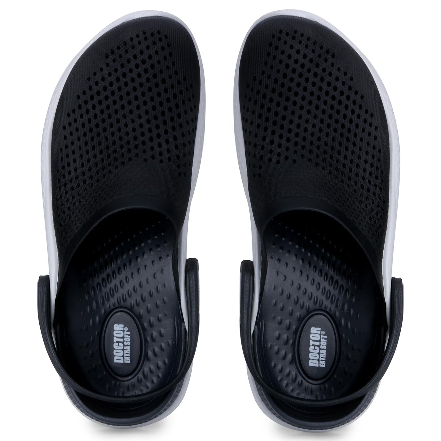 DOCTOR EXTRA SOFT Men's Classic Casual Sports Clogs/Sandals with Adjustable Back Strap for Adult | Comfortable & LightWeight| Stylish & Anti-Skid| Waterproof & Everyday Use Mules for Gents & Boys D-513
