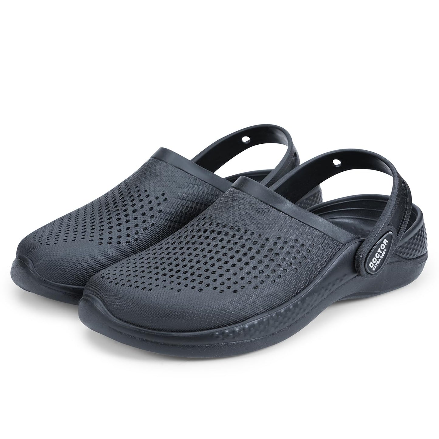 DOCTOR EXTRA SOFT Men's Classic Casual Sports Clogs/Sandals with Adjustable Back Strap for Adult | Comfortable & LightWeight| Stylish & Anti-Skid| Waterproof & Everyday Use Mules for Gents & Boys D-513