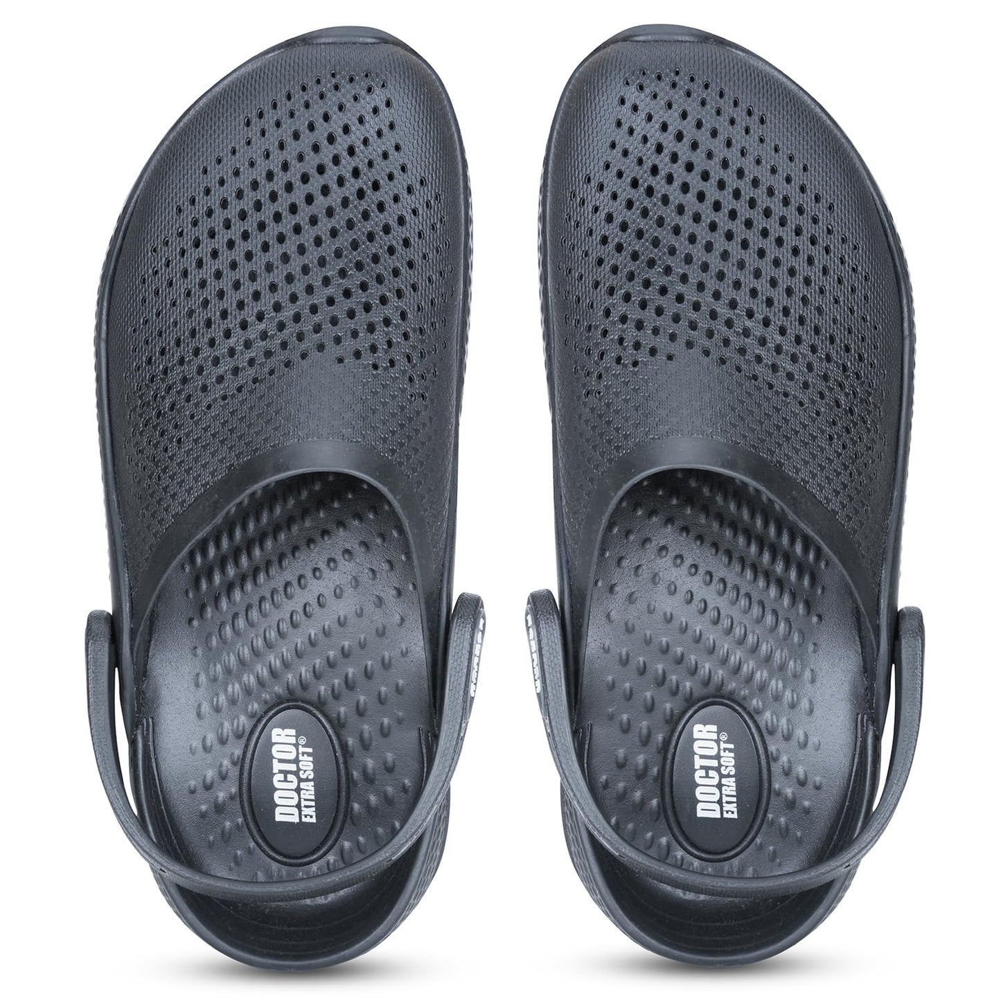DOCTOR EXTRA SOFT Men's Classic Casual Sports Clogs/Sandals with Adjustable Back Strap for Adult | Comfortable & LightWeight| Stylish & Anti-Skid| Waterproof & Everyday Use Mules for Gents & Boys D-513
