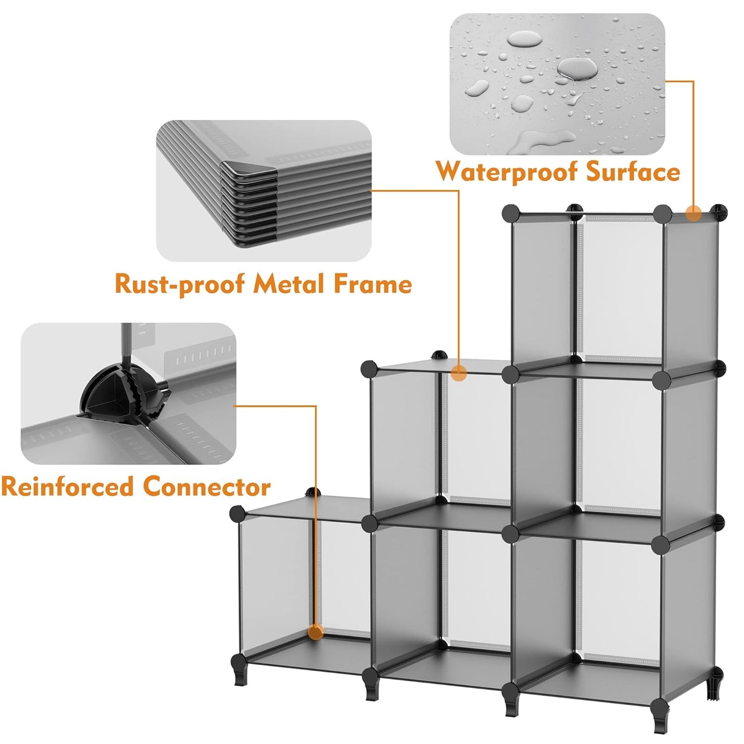 HOMIDEC, 9-Cube Closet Organizers, Portable Storage Shelves For Clothes, Garment Racks, Closet, Wardrobe
